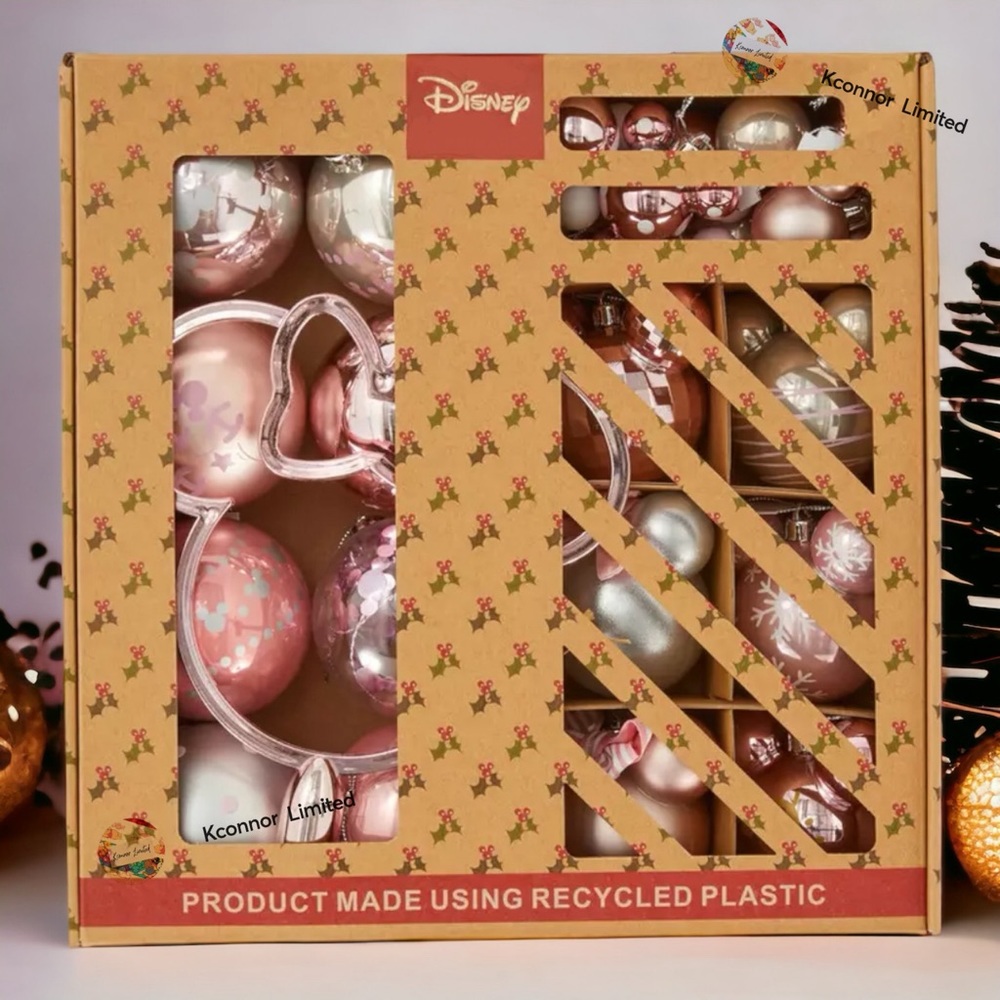 Disney Minnie Mouse Christmas 25 Ornaments Set